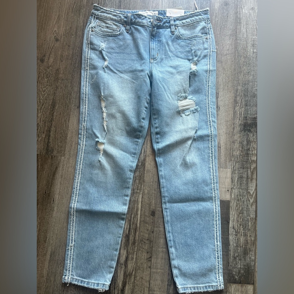 Distressed Light Blue Jeans